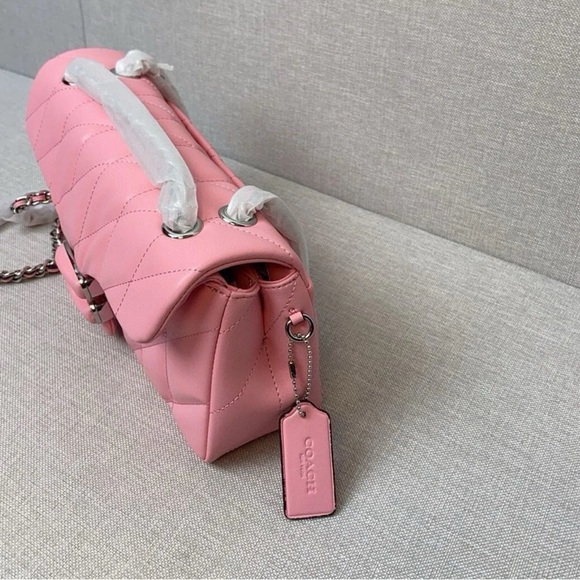 Coach Pink Quilted Crossbody Bag - Picture 4 of 13